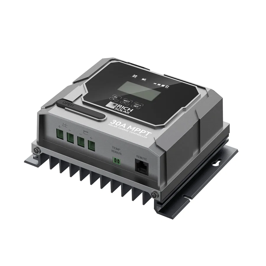 RS-MPPT30PB – RICH SOLAR Battery Charger Controller, Use With GEL/ AGM/ WET/ CRYSTAL/ CALCIUM/ LiFePO4/ LTO/ LCO/ Cus...